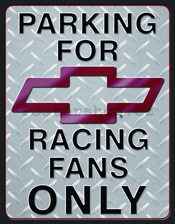 Plechová cedule - Racing fans only