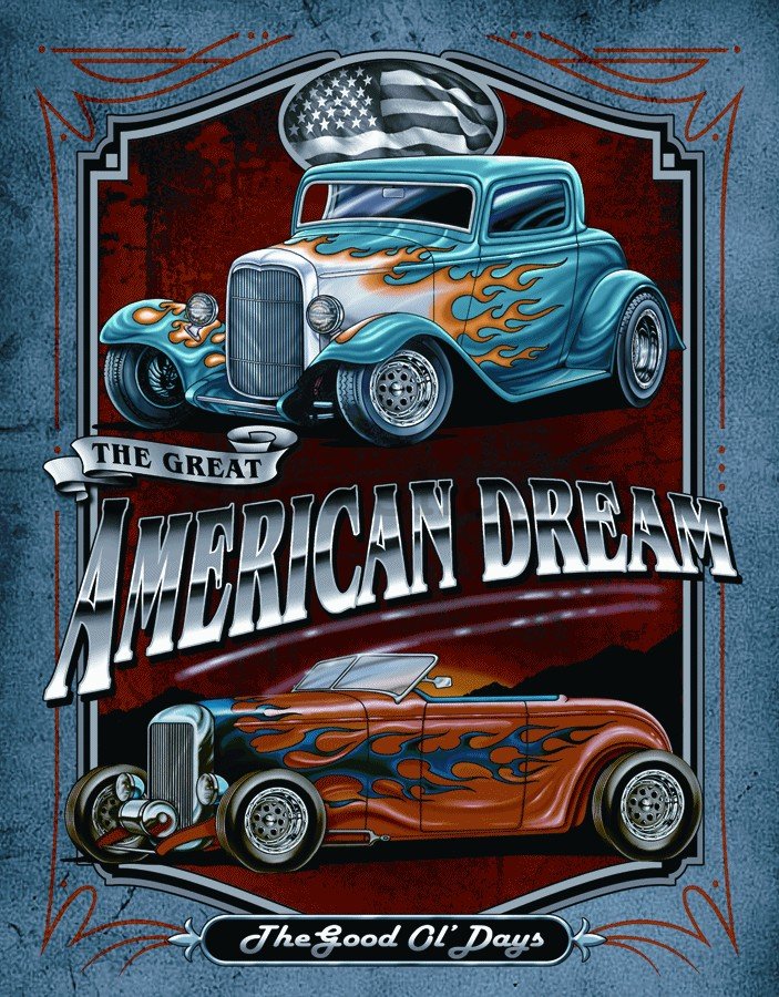 Plechová cedule - American Dream