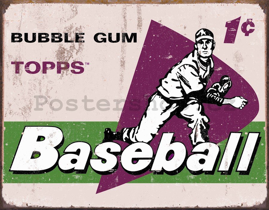 Plechová cedule - TOPPS (1958 Baseball)