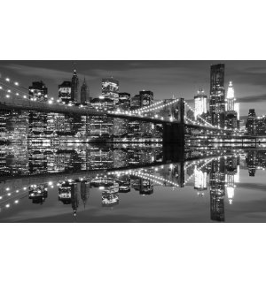 Fototapeta: Černobílý Brooklyn Bridge (3) - 254x368 cm