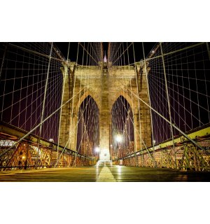 Fototapeta: Noční Brooklyn Bridge - 254x368 cm