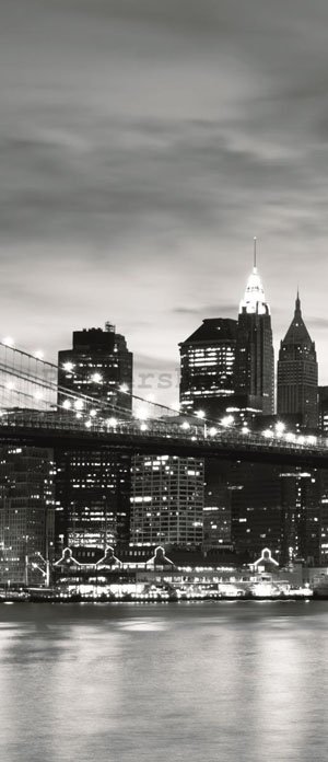 Fototapeta: Brooklyn Bridge (černobílý) - 211x91 cm