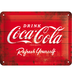 Plechová cedule - Coca-Cola (Červené logo)