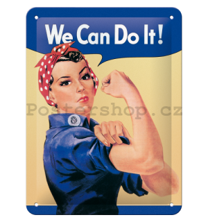 Plechová cedule: We Can Do It! - 20x15 cm