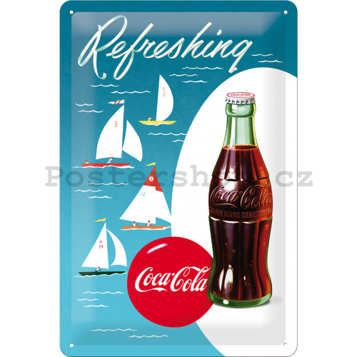 Plechová cedule - Coca-Cola (Lodě)