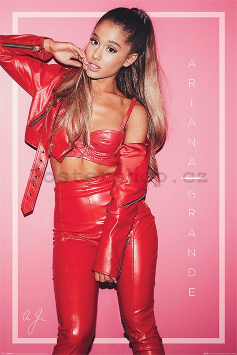 Plakát - Ariana Grande (červená)