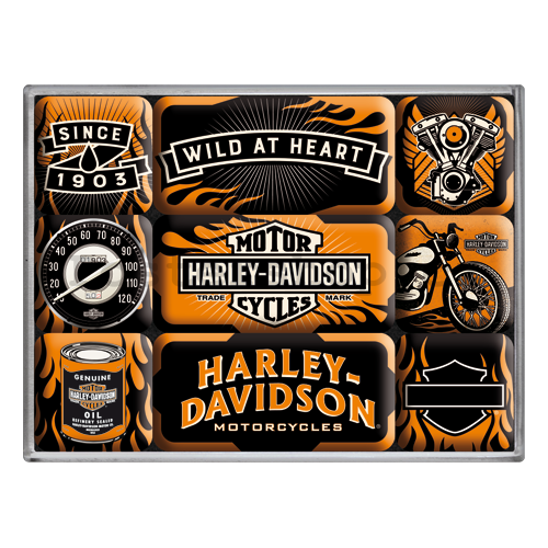 Sada magnetů - Harley-Davidson (Wild at Heart)