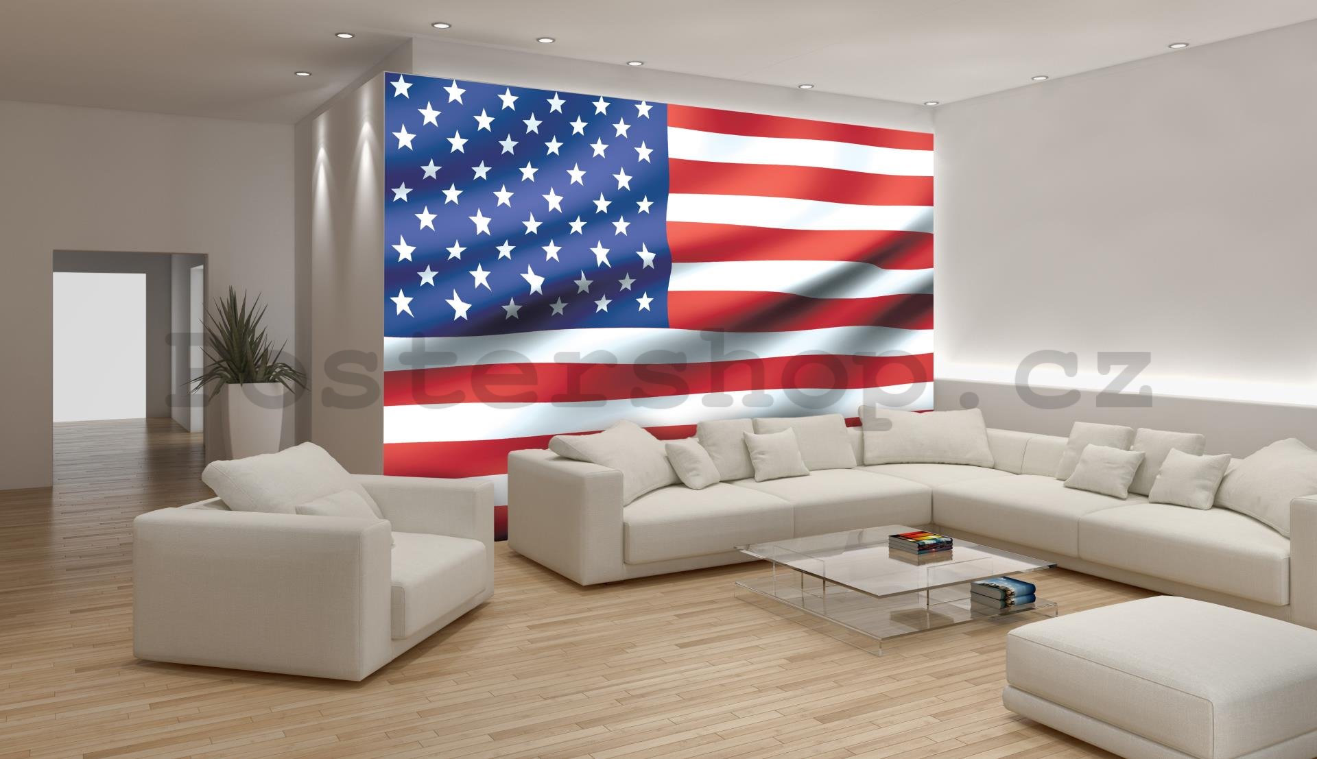 Fototapeta: Vlajka USA - 184x254 cm