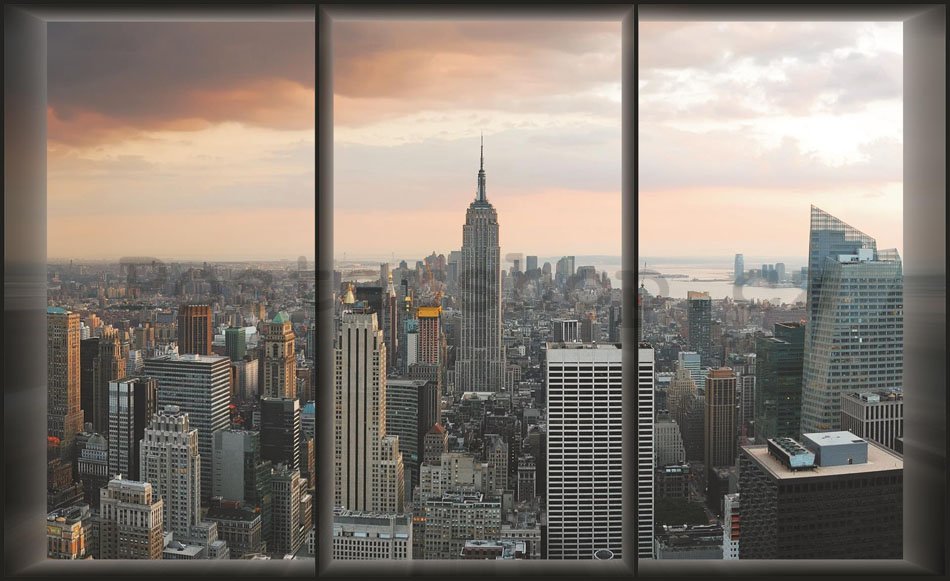 Fototapeta: Pohled z okna na Manhattan - 184x254 cm