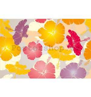 Fototapeta: Pestrobarevné květiny - 184x254 cm