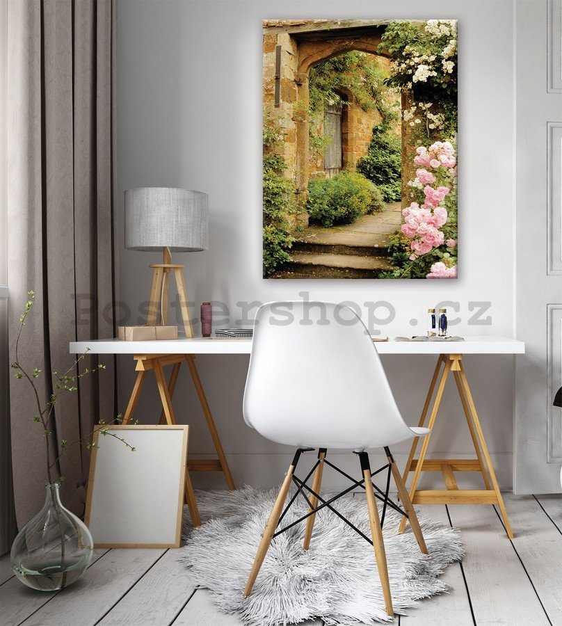 Obraz na plátně: Květinová ulička (3) - 75x100 cm