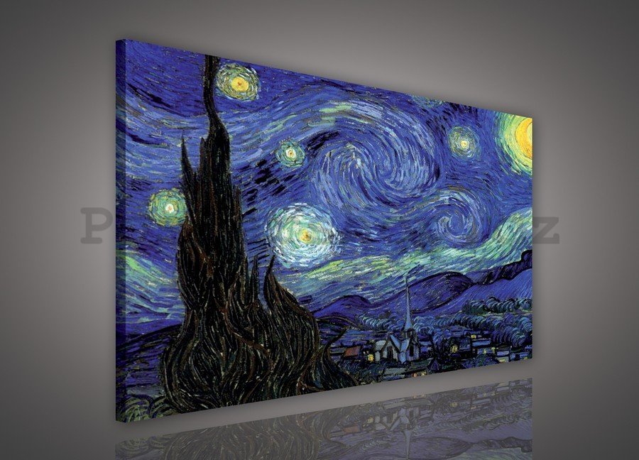Obraz na plátně: Hvězdná noc, Vincent van Gogh - 75x100 cm