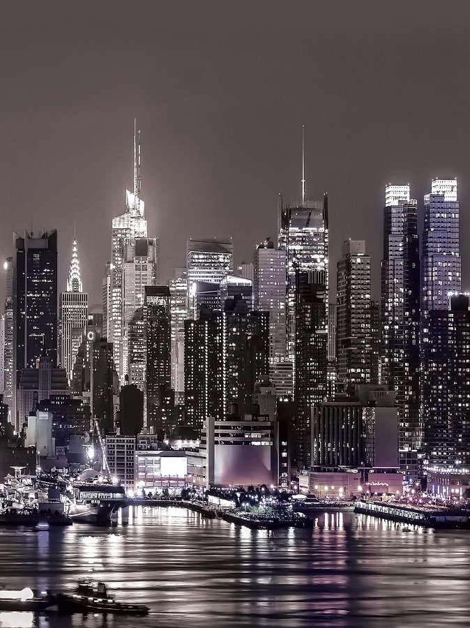 Fototapeta: Noční New York - 254x184 cm