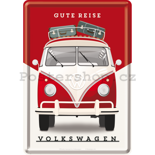 Plechová pohlednice - Volkswagen (Gute Reise)