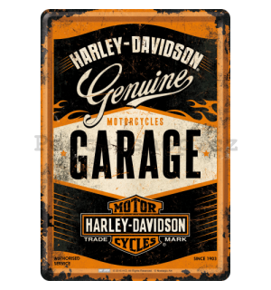 Plechová pohlednice - Harley-Davidson (Garage) 