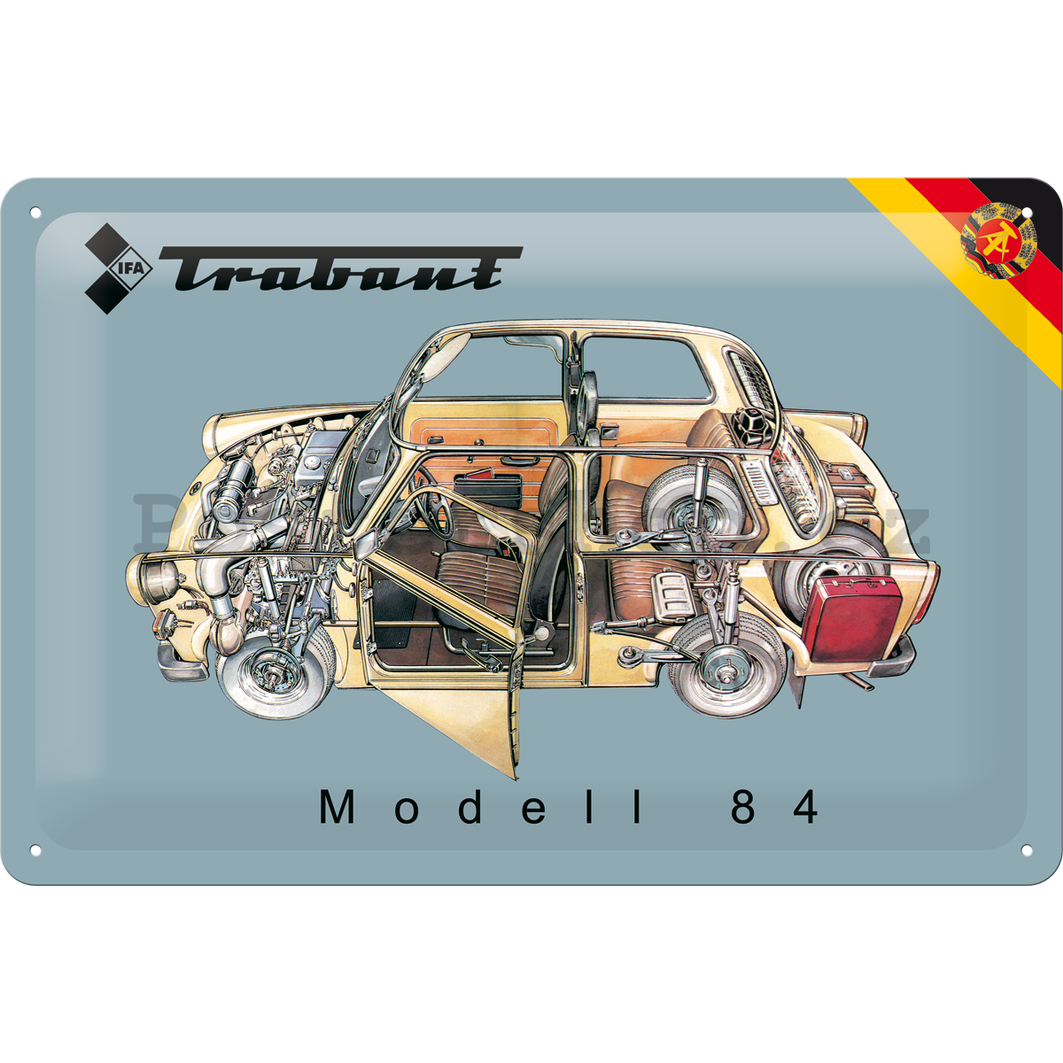 Plechová cedule – Trabant Modell 84