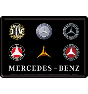 Plechová pohlednice - Mercedes-Benz (Logo Evolution)