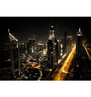 Fototapeta vliesová: Noční Dubaj (1) - 254x368 cm