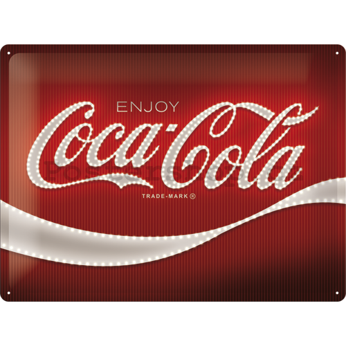 Plechová cedule: Coca-Cola (Red Lights Logo) - 30x40 cm