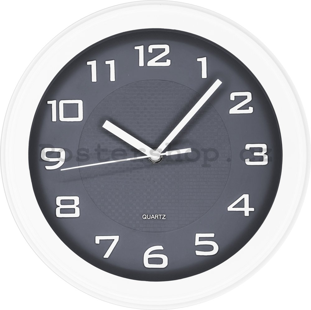 Nástěnné hodiny: Klasické (šedá) - 28 cm