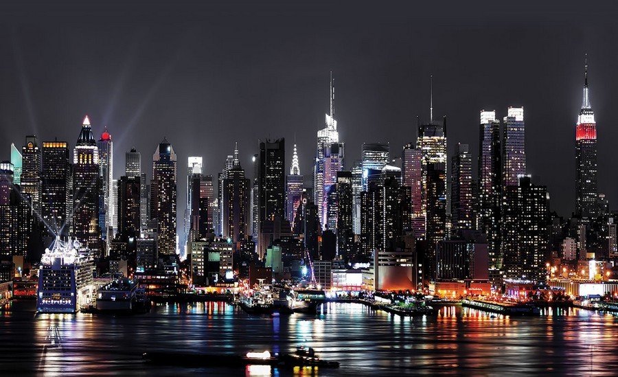 Obraz na plátně: Noční New York (2) - 75x100 cm