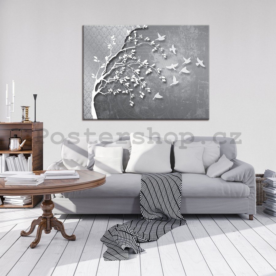 Obraz na plátně: Abstraktní strom - 75x100 cm