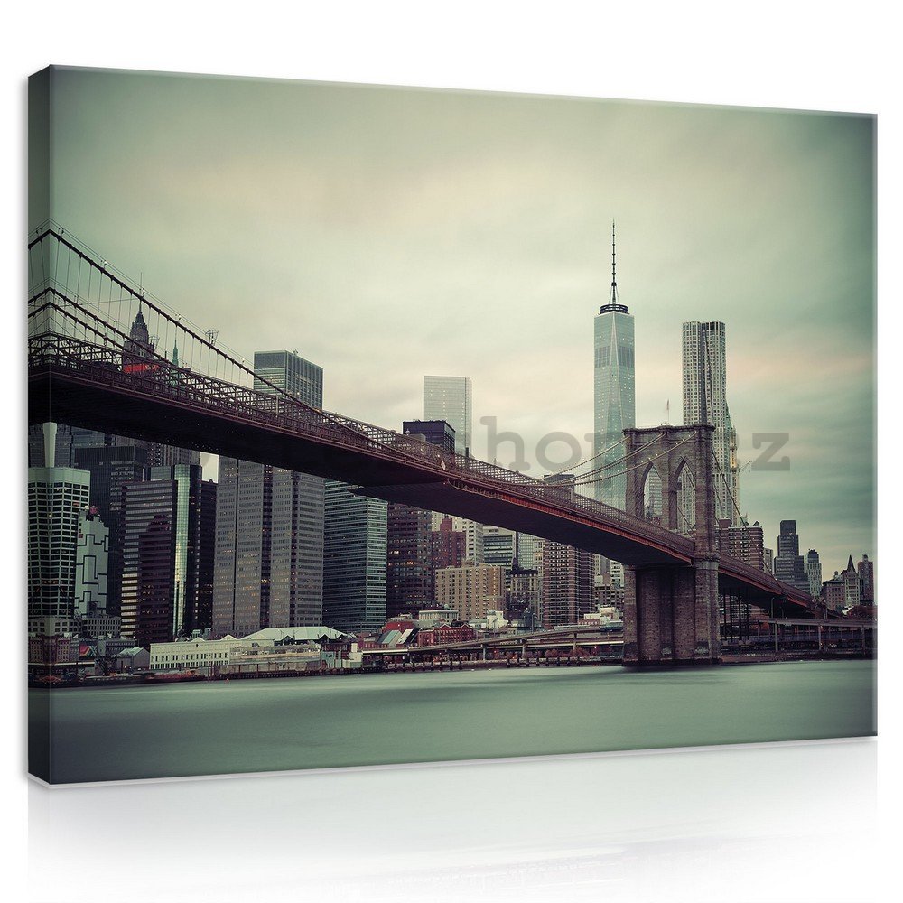 Obraz na plátně: Brooklyn Bridge (2) - 75x100 cm