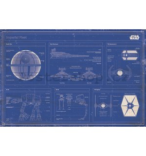 Plakát - Star Wars Imperial Fleet Blueprint