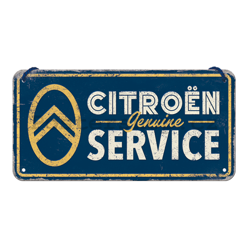 Závěsná cedule: Citroën Genuine Service - 20x10 cm