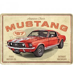 Plechová pohlednice - Ford Mustang GT 1967