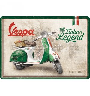 Plechová pohlednice - Vespa (Italian Legend)