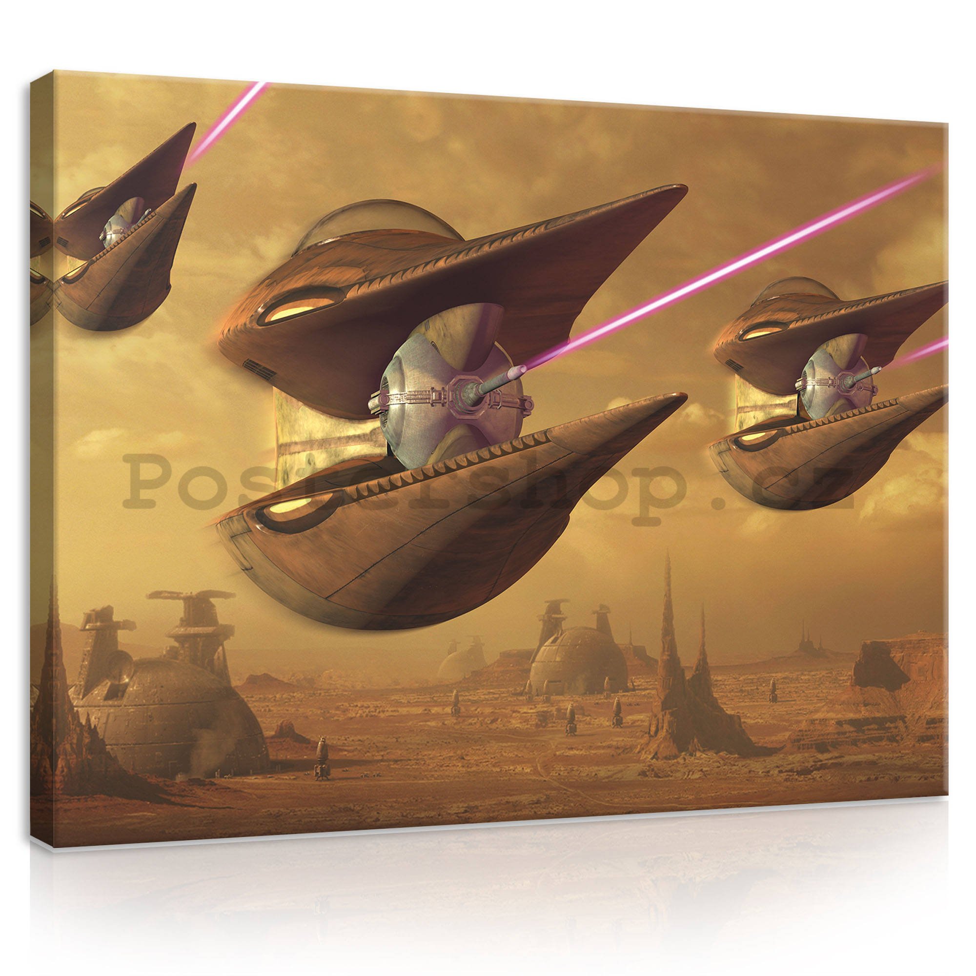 Obraz na plátně: Star Wars Geonosian starfighter - 100x75 cm