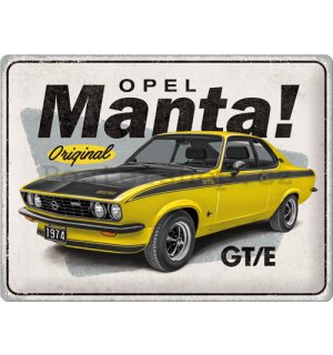 Plechová cedule: Opel Manta GT/E - 40x30 cm