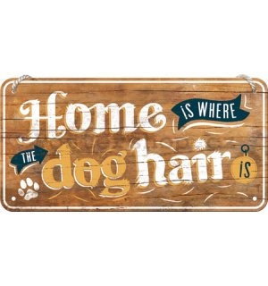 Závěsná cedule: Dog Hair - 20x10 cm
