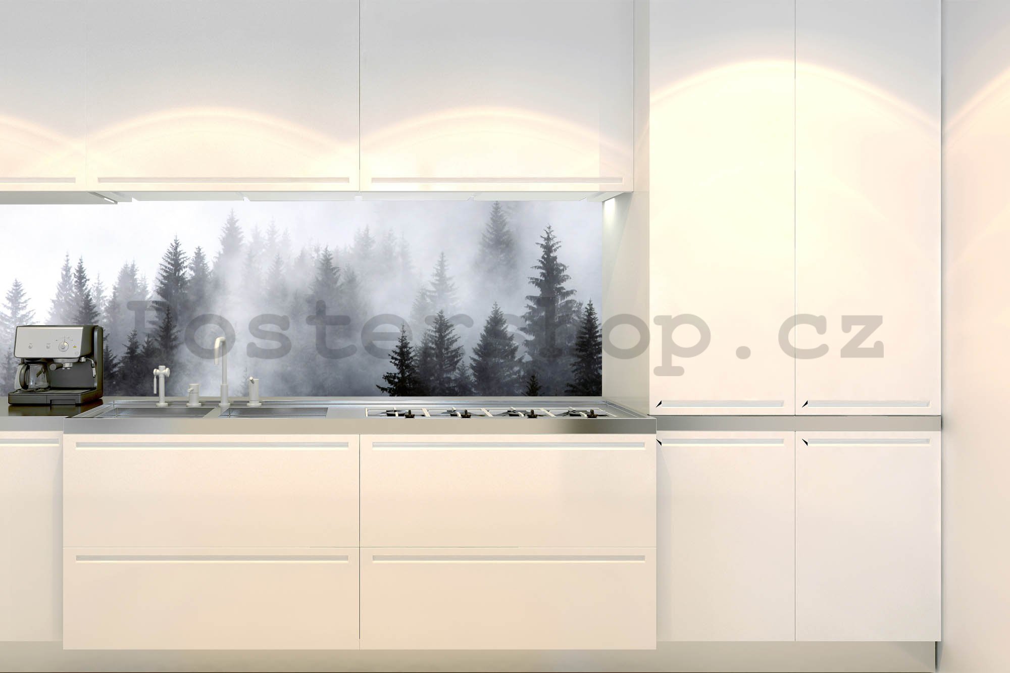 Samolepící omyvatelná tapeta za kuchyňskou linku - Mlhavo, 180x60 cm