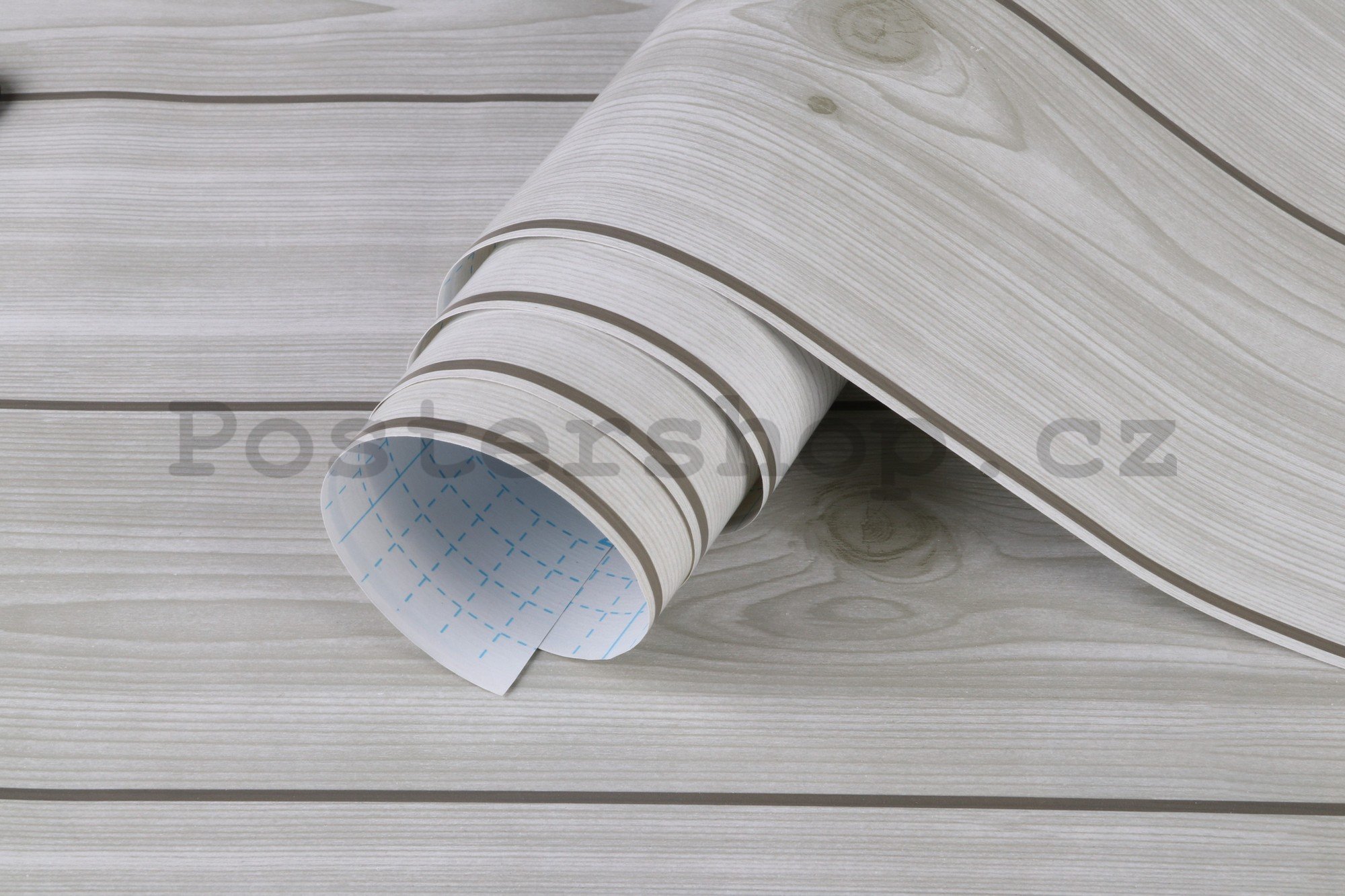 Samolepící tapeta na nábytek bílé dřevěné prkna 45cm x 8m