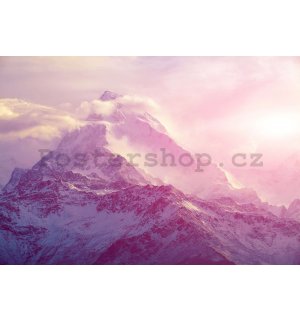 Fototapeta vliesová: Zasněžené hory - 254x184 cm