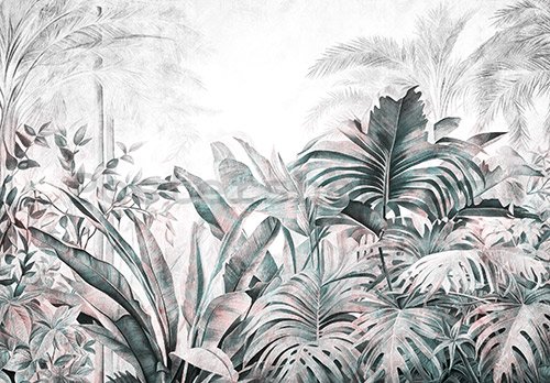 Fototapety vliesové: Nature Leaves Exotic Jungle (2) - 254x184 cm