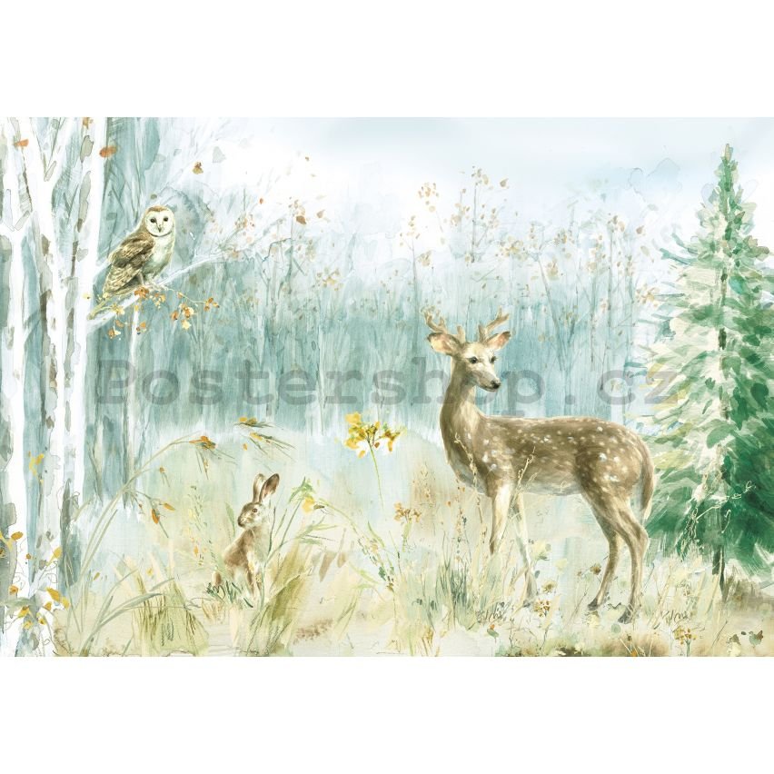 Fototapeta vliesová: Forest animals - 152,5x104 cm