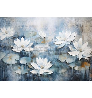 Fototapeta vliesová: Water lily flowers - 312x219cm