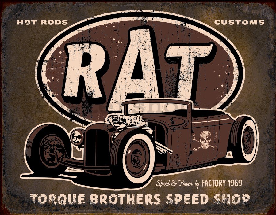 Plechová cedule - Hot Rod (RAT)