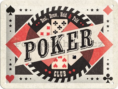 Plechová cedule - Poker