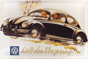 Plechová cedule: VW Beetle - 20x30 cm