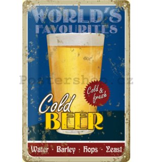 Plechová cedule – Cold Beer