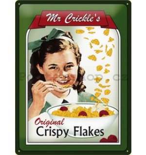 Plechová cedule – Original Crispy Flakes
