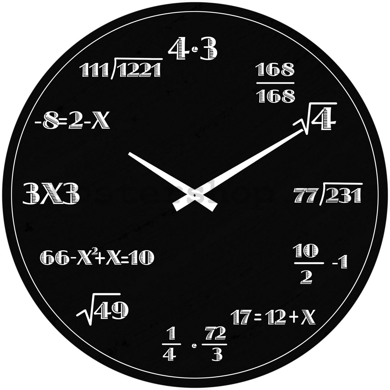 Nástěnné skleněné hodiny – Matematika (3)