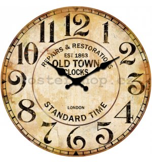 Nástěnné skleněné hodiny - Repair & Restorations (Old Town Clocks)