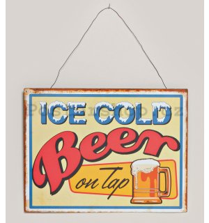 Plechová cedule - Ice cold beer