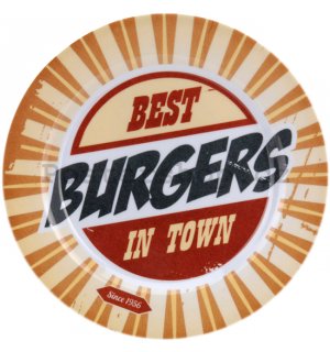Retro talíř malý - Best Burgers in Town