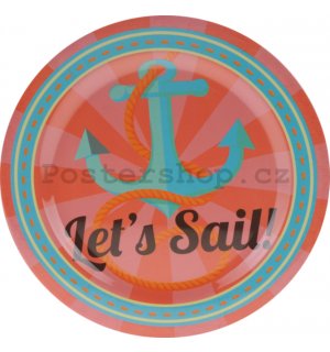 Retro talíř velký - Let's Sail!
